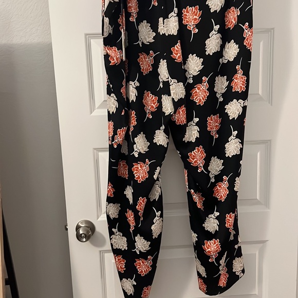 Calvin Klein black dark floral soft pull on pants 20W NWT workwear casual baggy - Picture 10 of 16